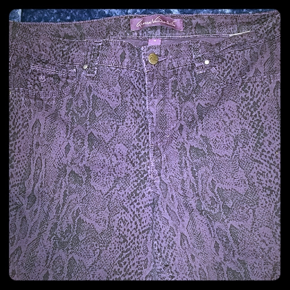 Snake skin pattern jeans